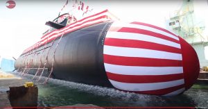 Novo submarino do Japão revelado em meio à assertividade da China 1