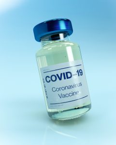 Covid-19 Vaccine Bottle Mockup (does not depict actual vaccine).