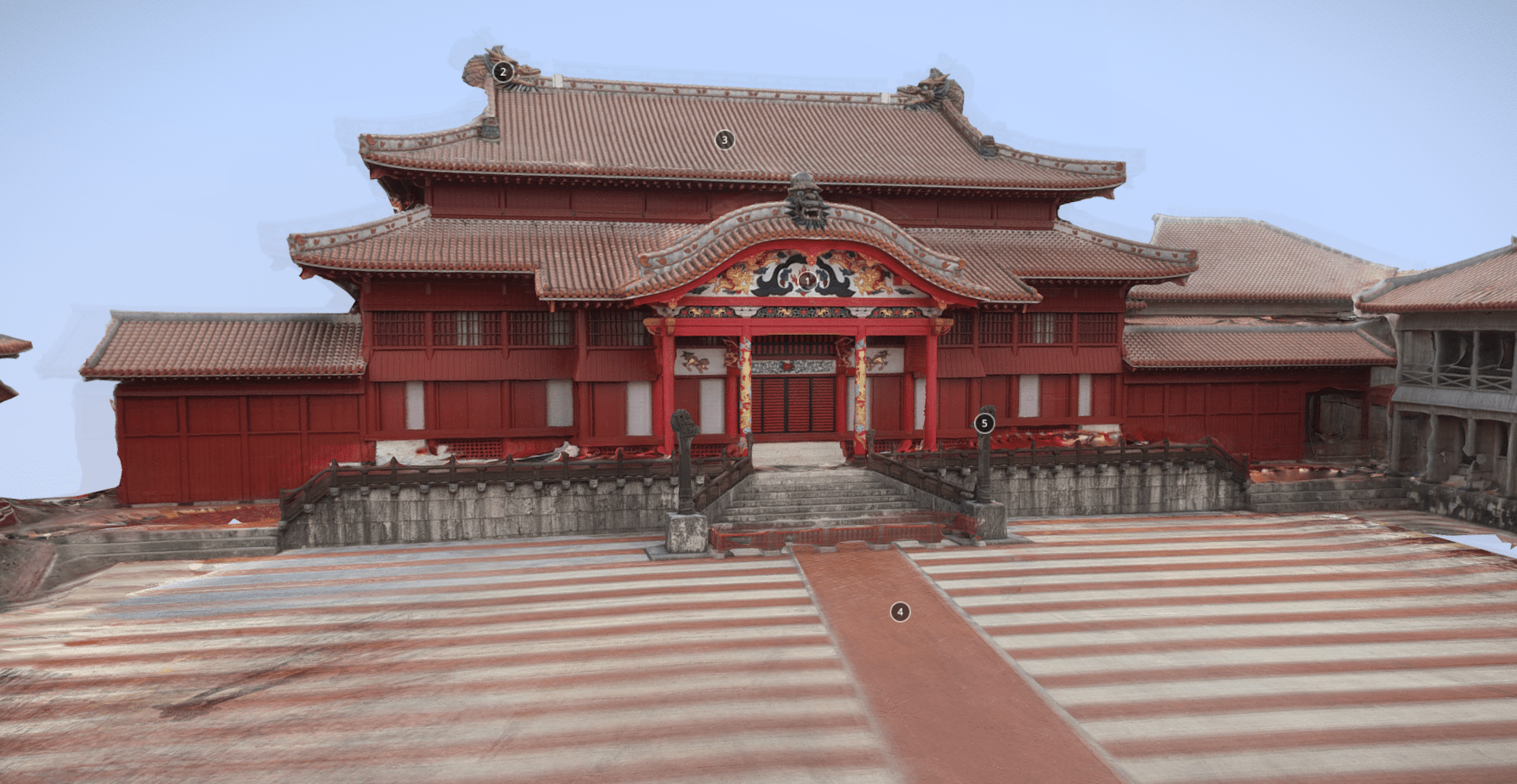 Castelo de Shuri ganha vida em trabalho 3D