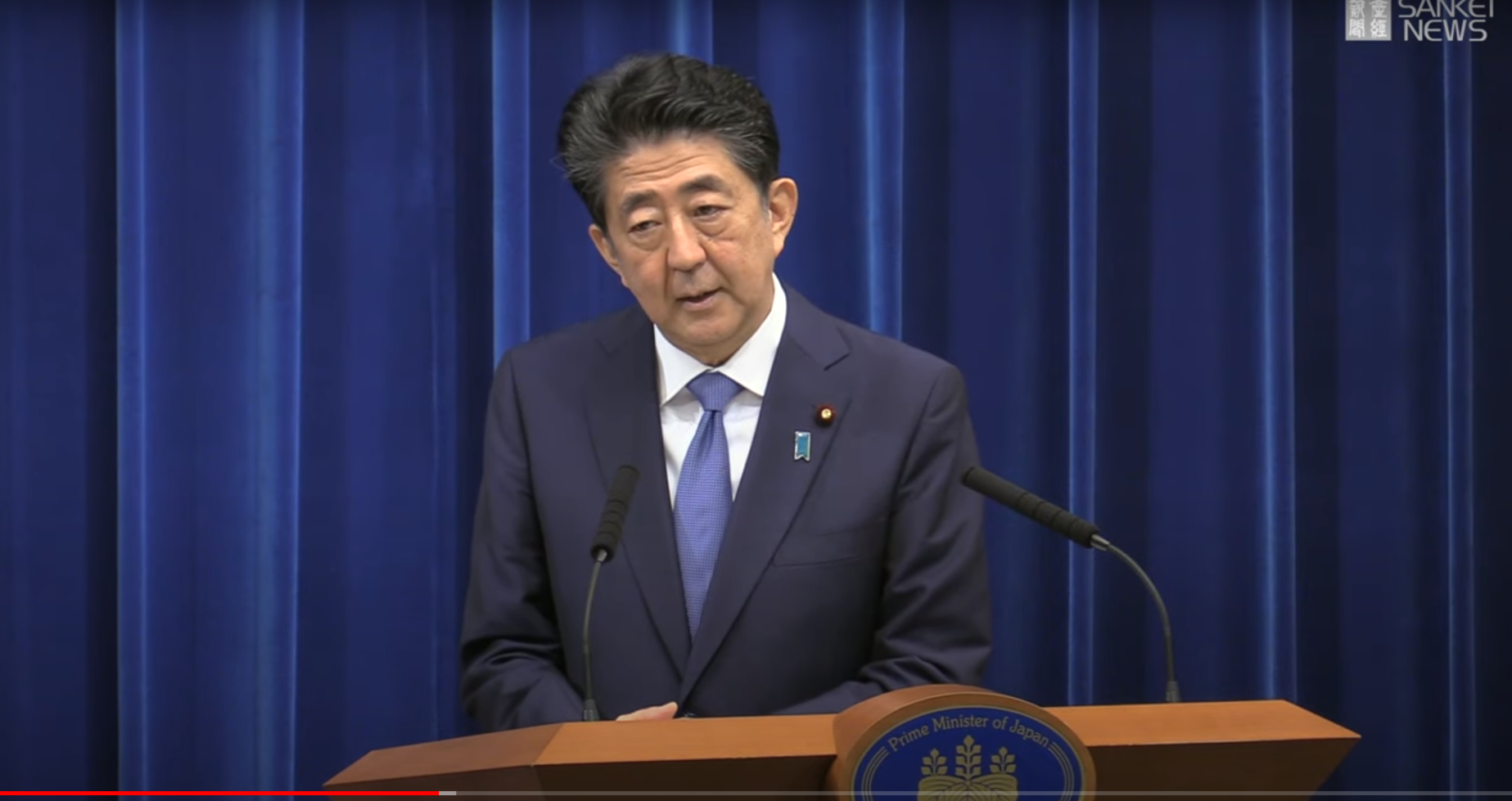 Shinzo Abe deixa o cargo de Primeiro-ministro devido a problemas de saúde
