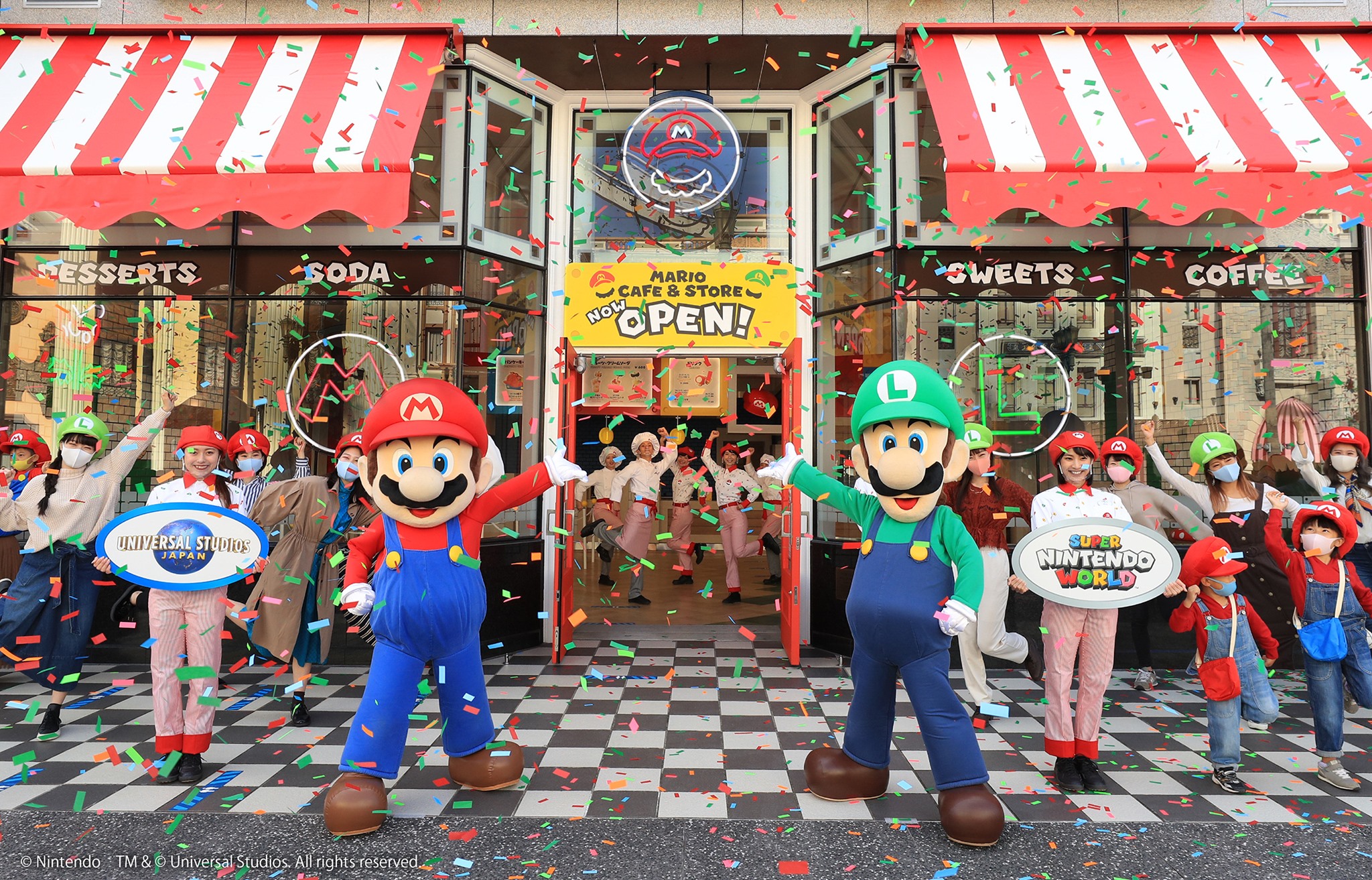 Universal Studios Japan apresenta Cafe com o tema Mario à imprensa