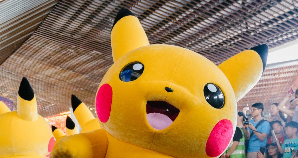 Yellow pikachu plushmascot