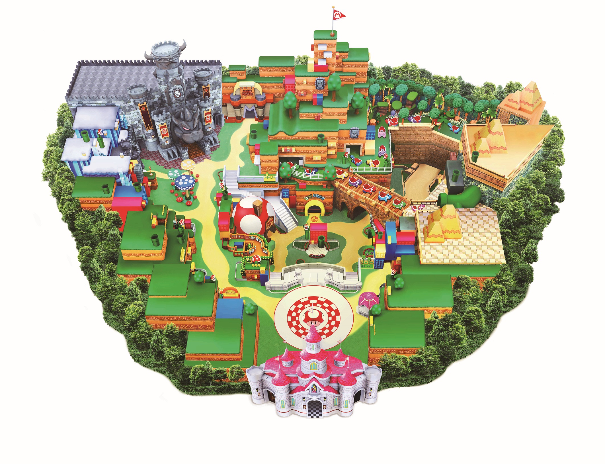 Confira o mapa finalizado do Super Nintendo World na Universal Studios Japan