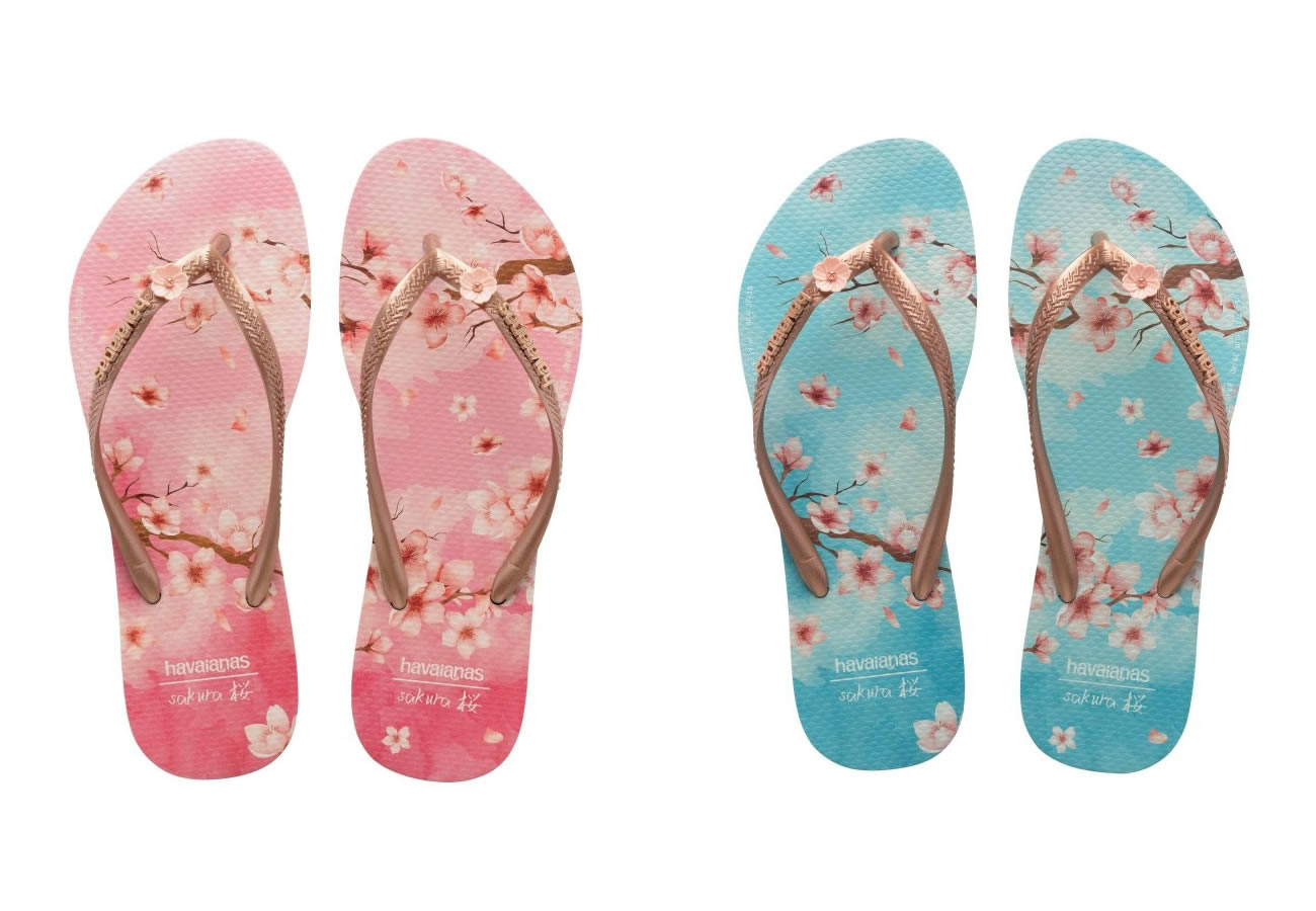 Havaianas edição Sakura à venda no Japão