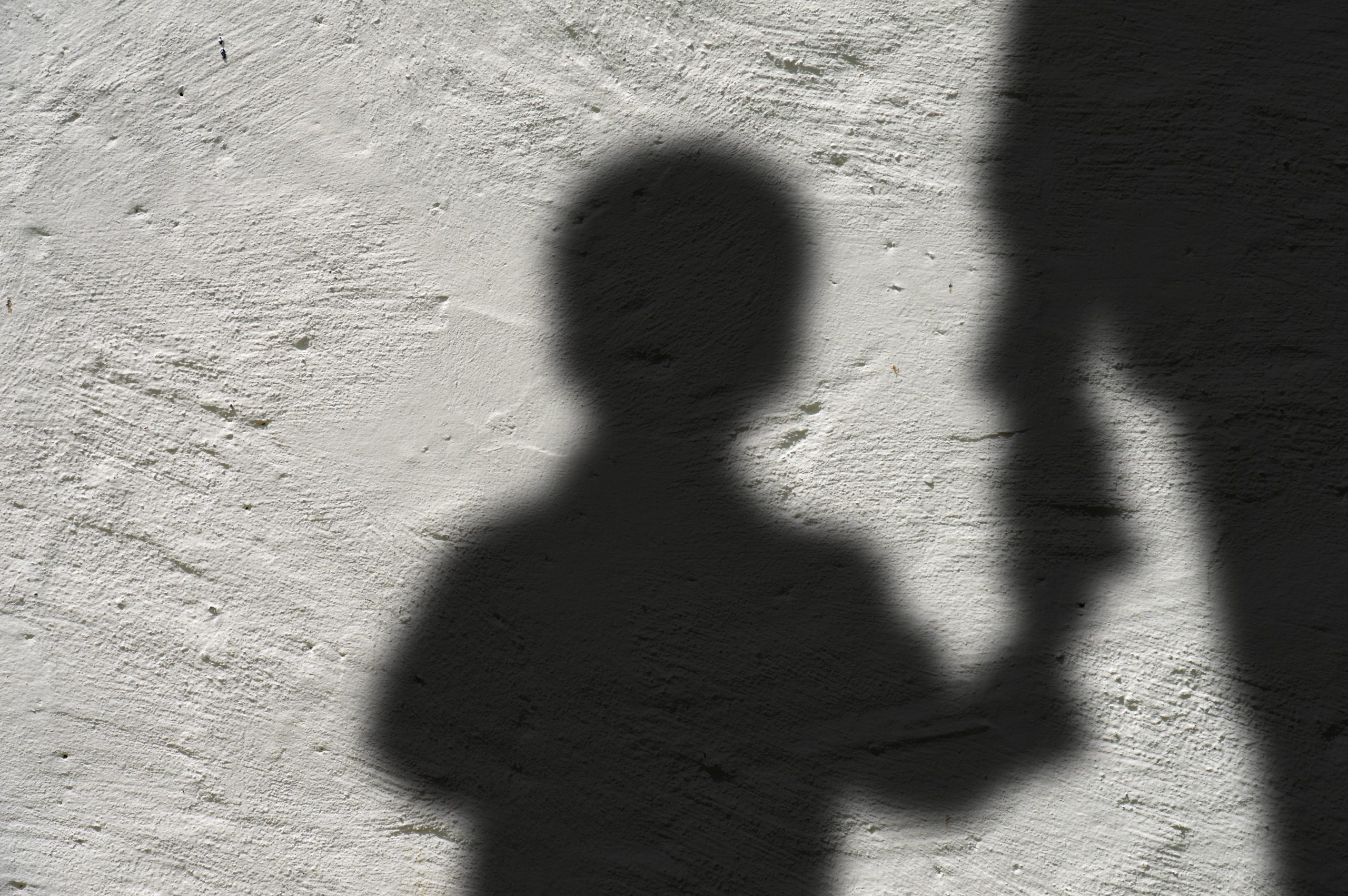 silhouette, man, child