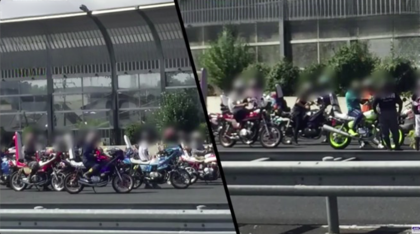 Cerca de 150 motos aparecem reunidas em rodovia do Japão e polícia fecha área de serviço temporariamente