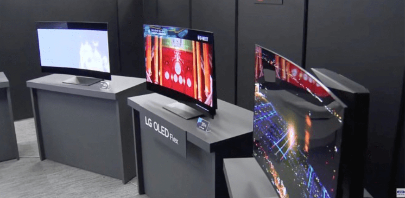 Tv com tela curvável chega ao Japão 