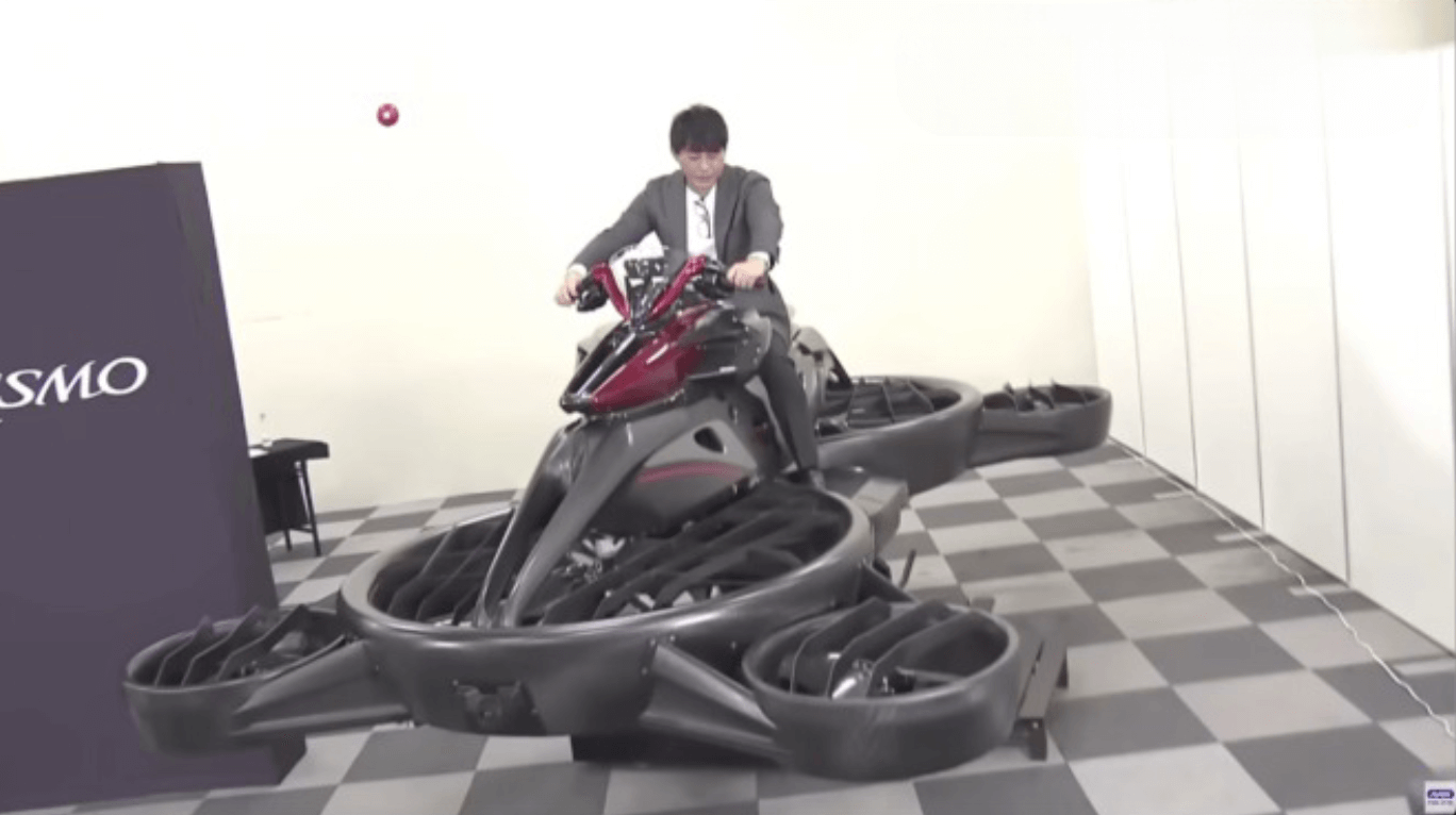 Primeira moto voadora é entregue no Japão 