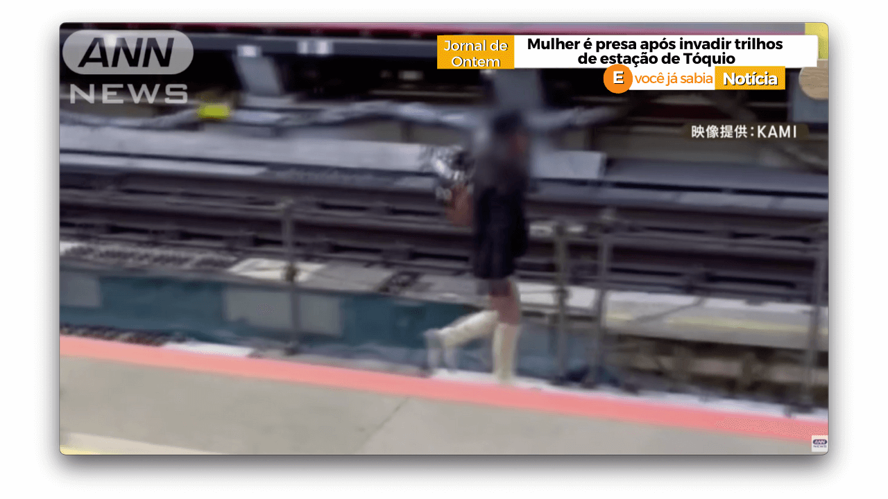 Mulher é presa após invadir trilhos de estação de Tóquio