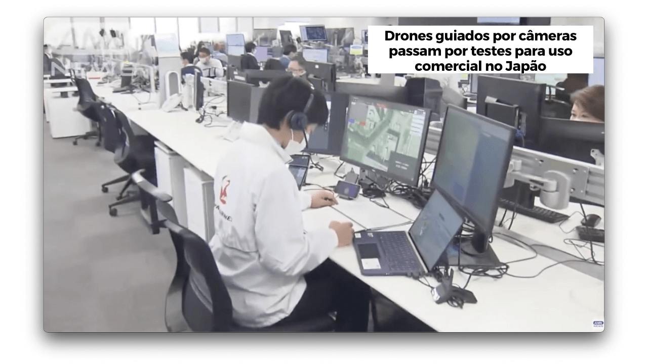 Drones guiados por câmeras passam por testes para uso comercial no Japão 