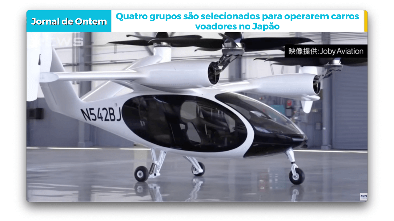 Quatro grupos são selecionados para operarem carros voadores no Japão 