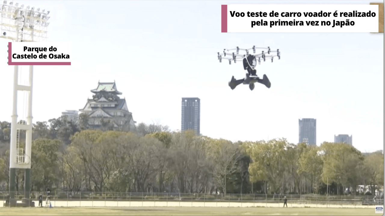 Voo teste de carro voador é realizado pela primeira vez no Japão 