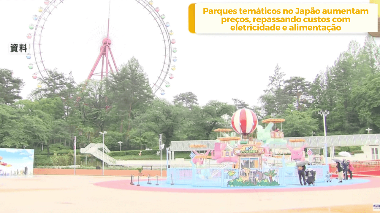 Parques temáticos no Japão aumentam preços, repassando custos com eletricidade e alimentação