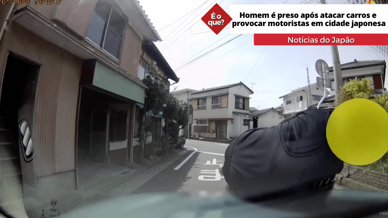 Homem é preso após atacar carros e provocar motoristas em cidade japonesa