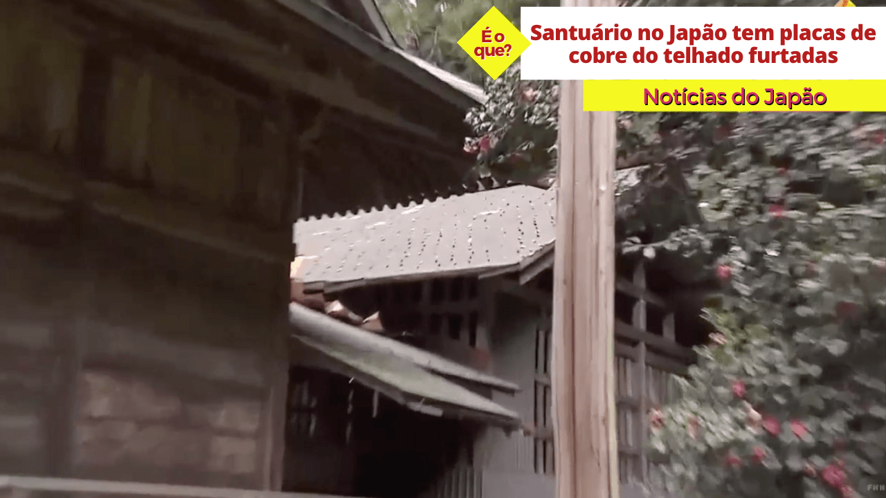 Santuário no Japão tem placas de cobre do telhado furtadas 