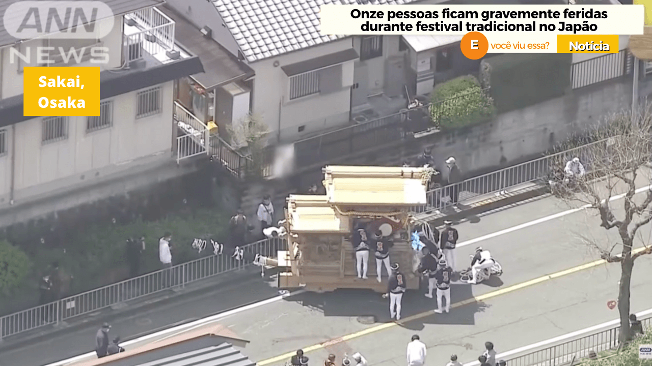 Onze pessoas ficam gravemente feridas durante festival tradicional no Japão 