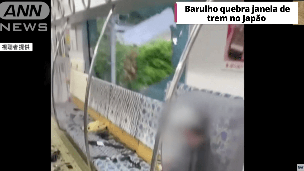 Barulho quebra janela de trem no Japão 