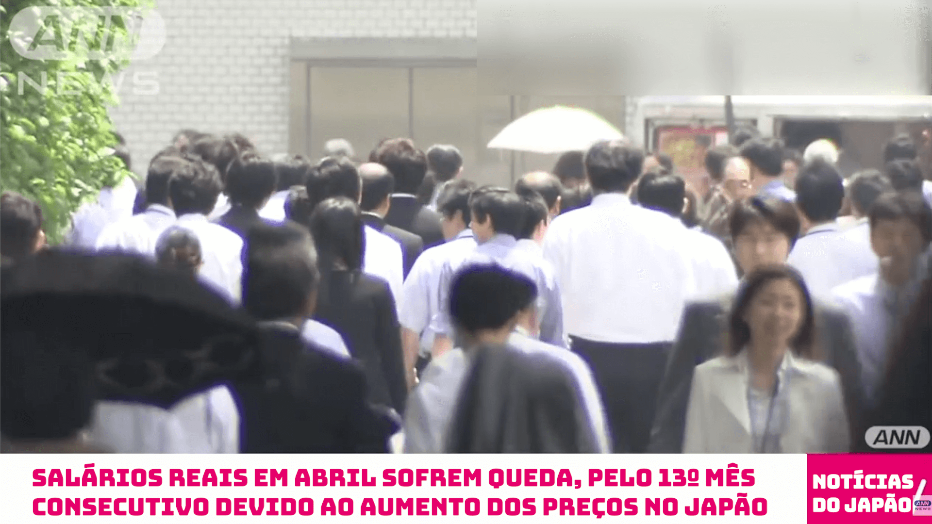 Salários Reais em Abril sofrem queda, pelo 13º mês consecutivo devido ao aumento dos preços no Japão 