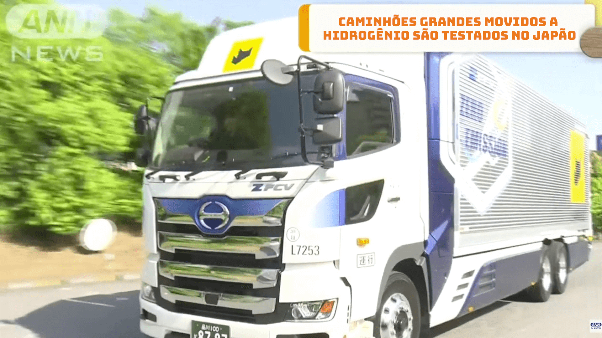 Caminhões grandes movidos a hidrogênio são testados no Japão