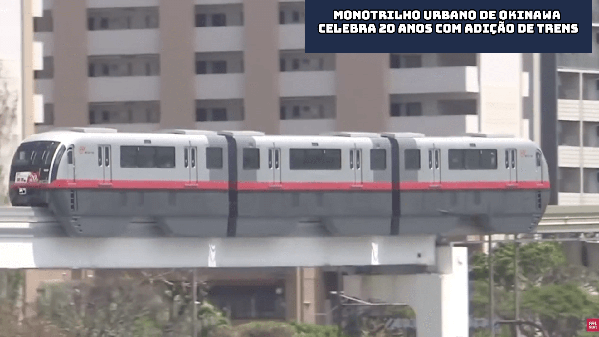 Monotrilho Urbano de Okinawa celebra 20 anos com adição de trens
