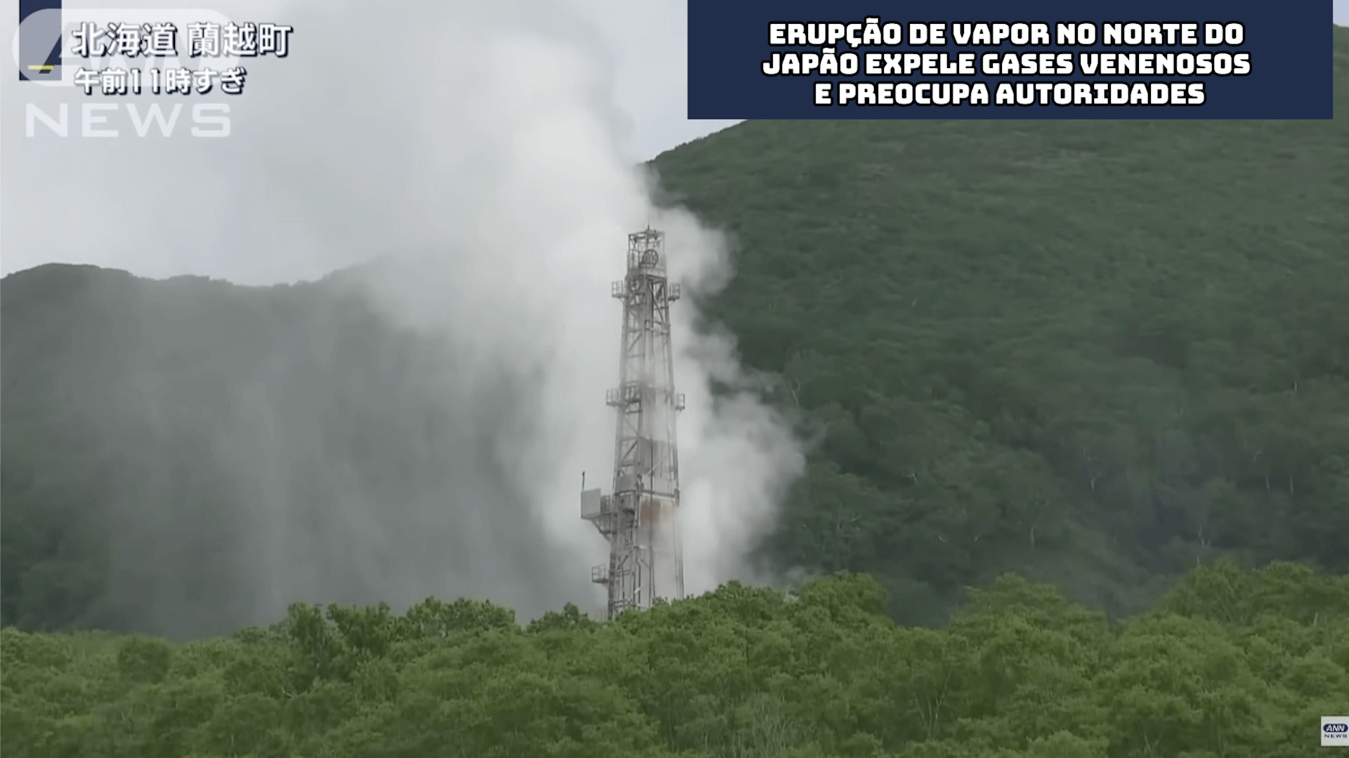 Erupção de vapor no norte do Japão expele gases venenosos e preocupa autoridades 