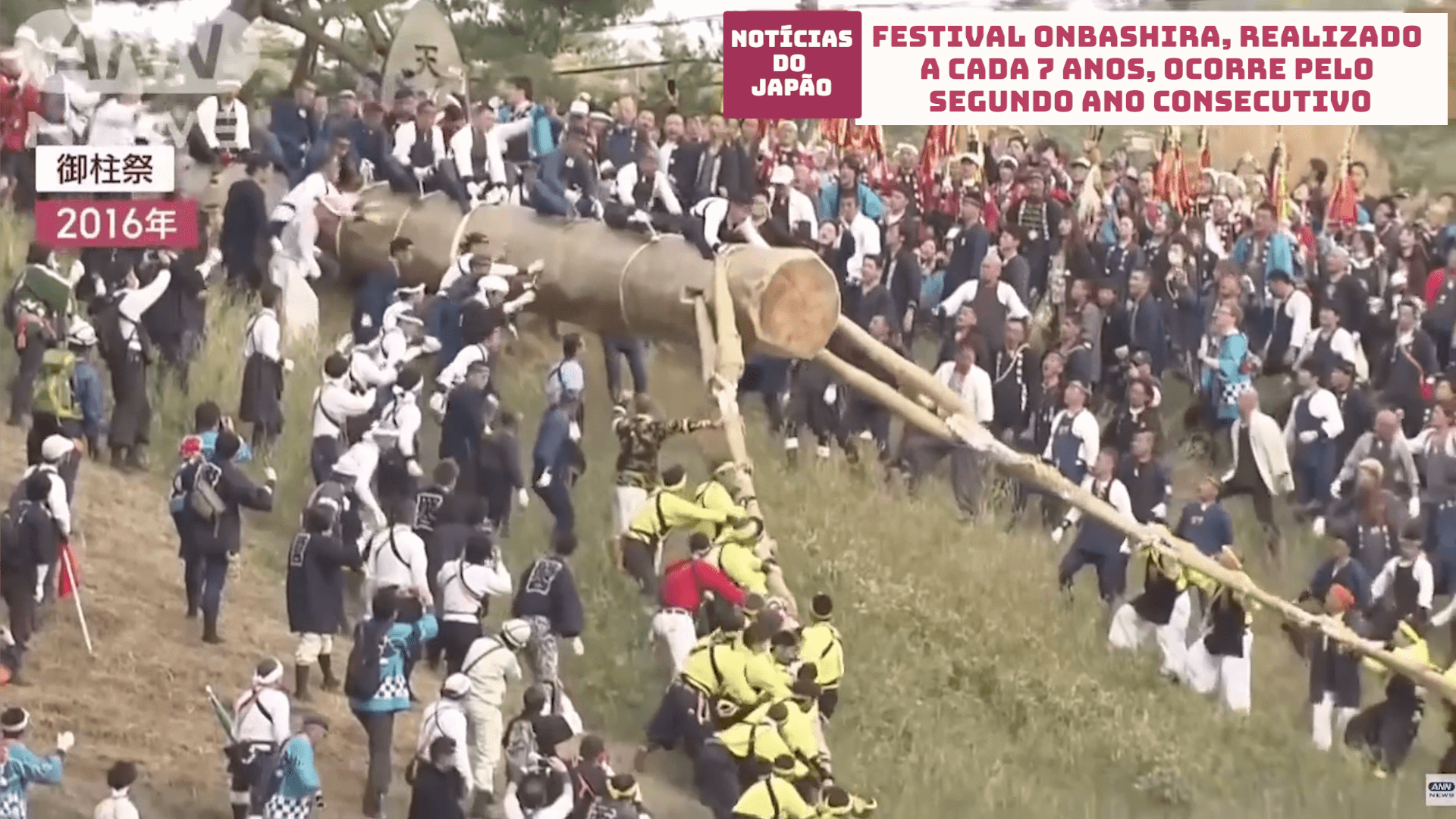 Festival Onbashira, realizado a cada 7 Anos, ocorre pelo segundo ano consecutivo 