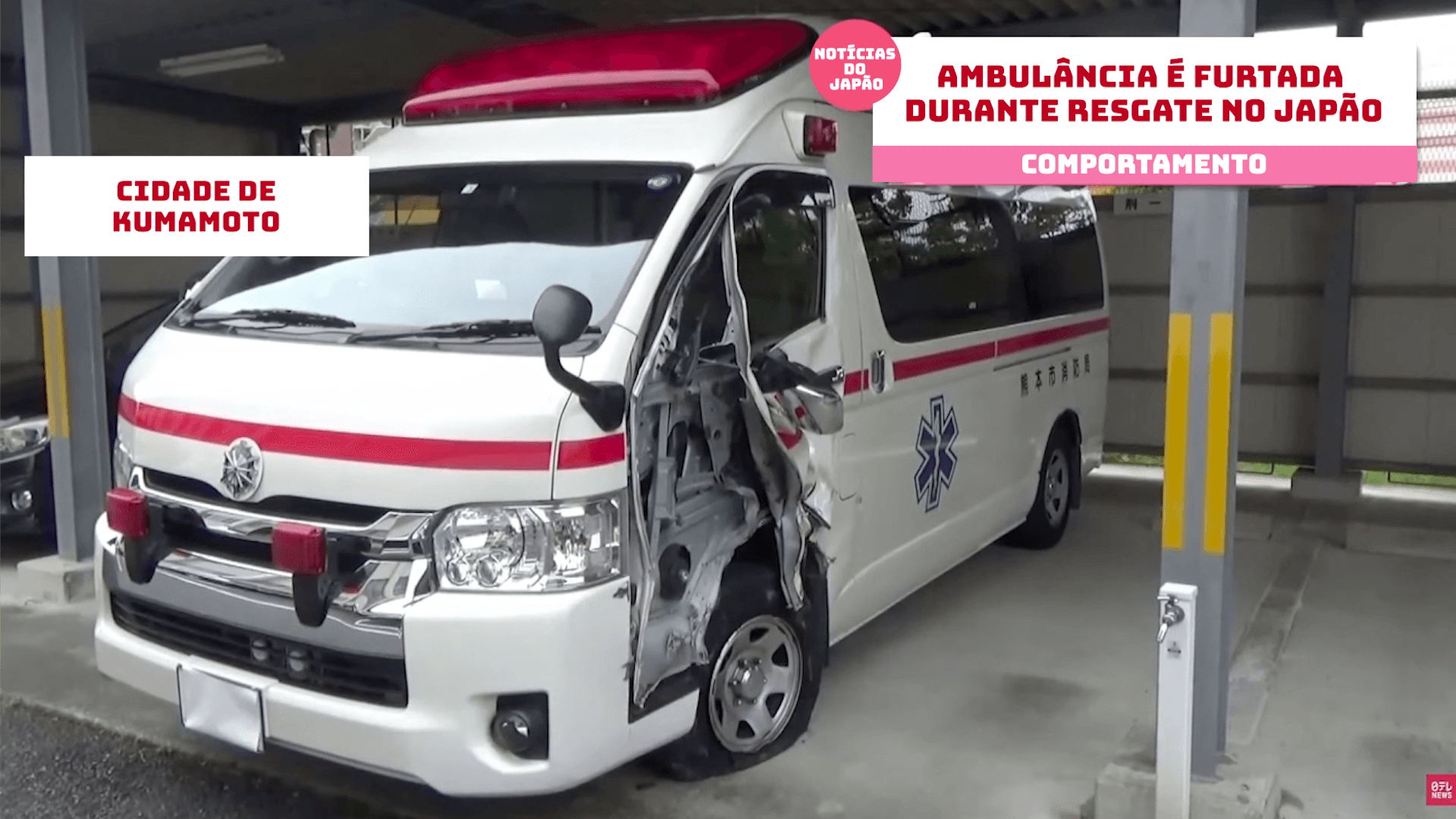 Ambulância é furtada durante resgate no Japão