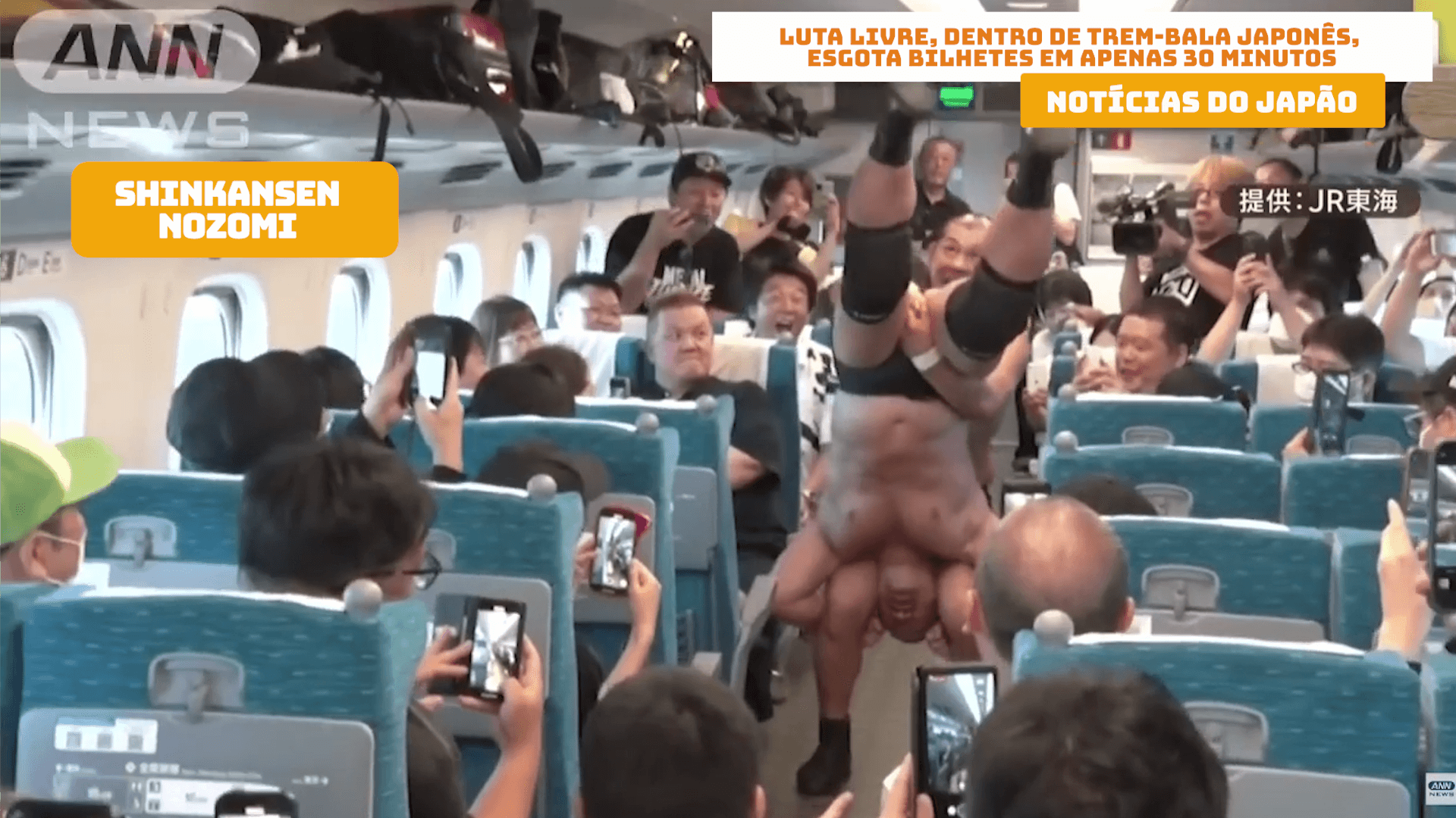 Luta livre, dentro de trem-bala japonês, esgota bilhetes em apenas 30 minutos 