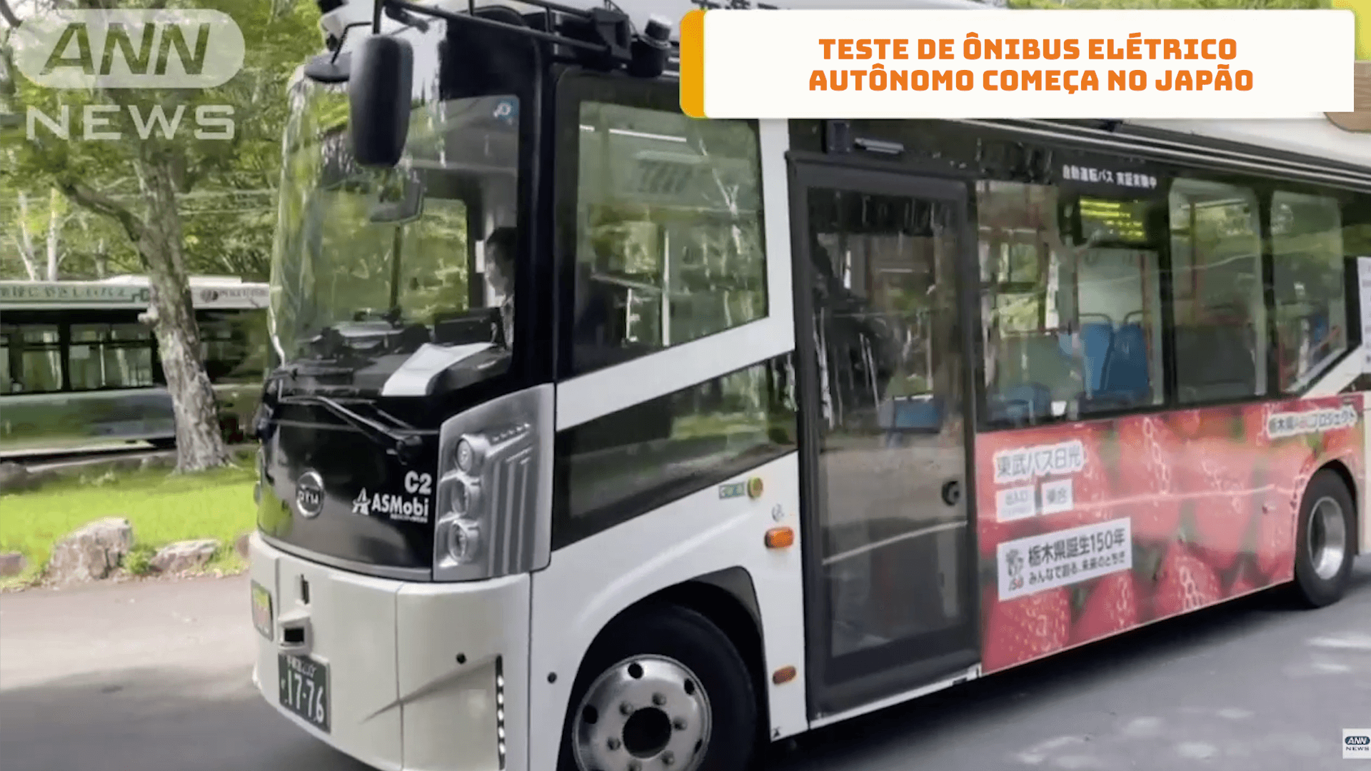 Teste de ônibus elétrico autônomo começa no Japão 