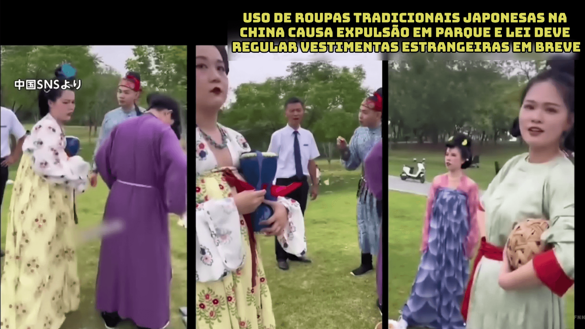 Uso de roupas tradicionais japonesas na China causa expulsão em parque e lei deve regular vestimentas estrangeiras em breve 