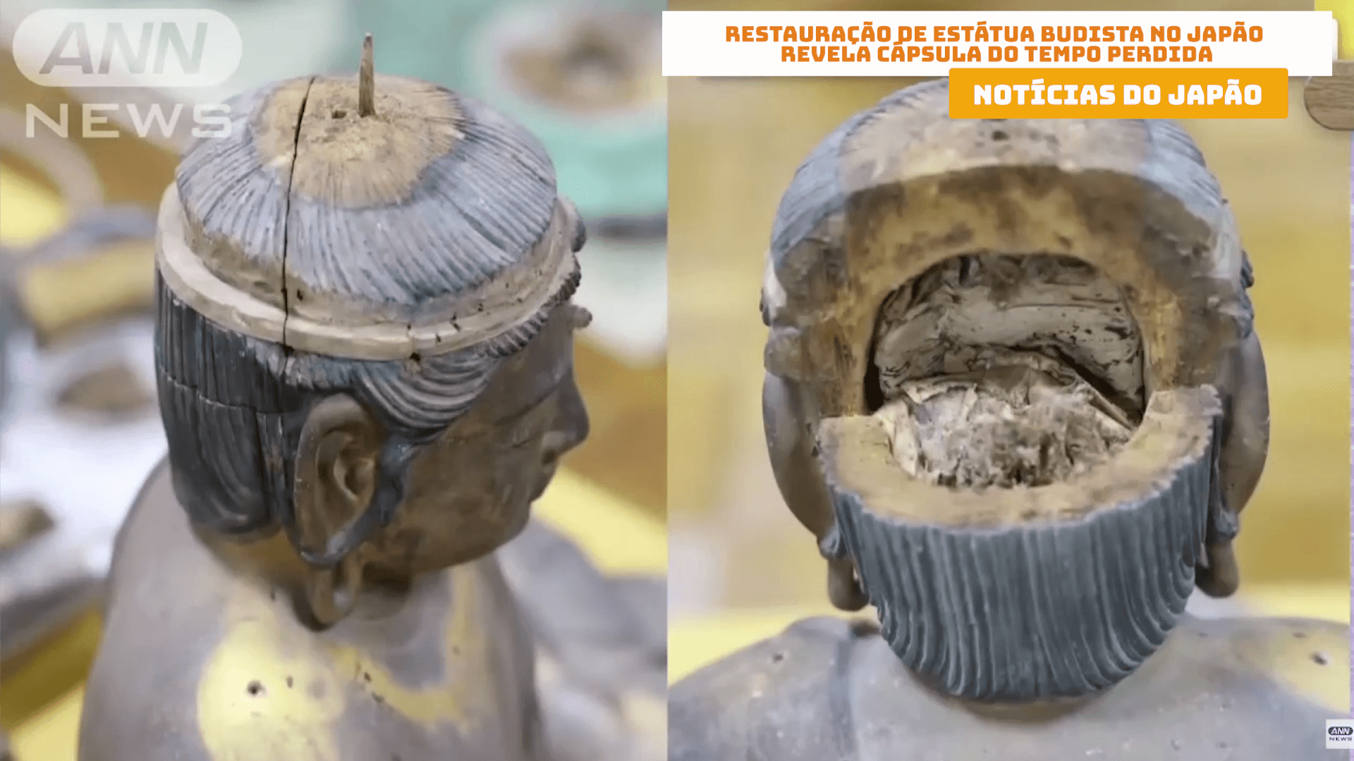 Restauração de estátua budista no Japão revela cápsula do tempo perdida