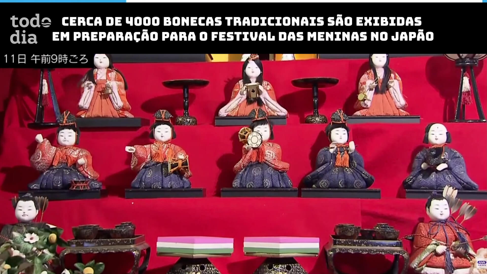 Cerca de 4000 bonecas tradicionais são exibidas em preparação para o festival das meninas no Japão
