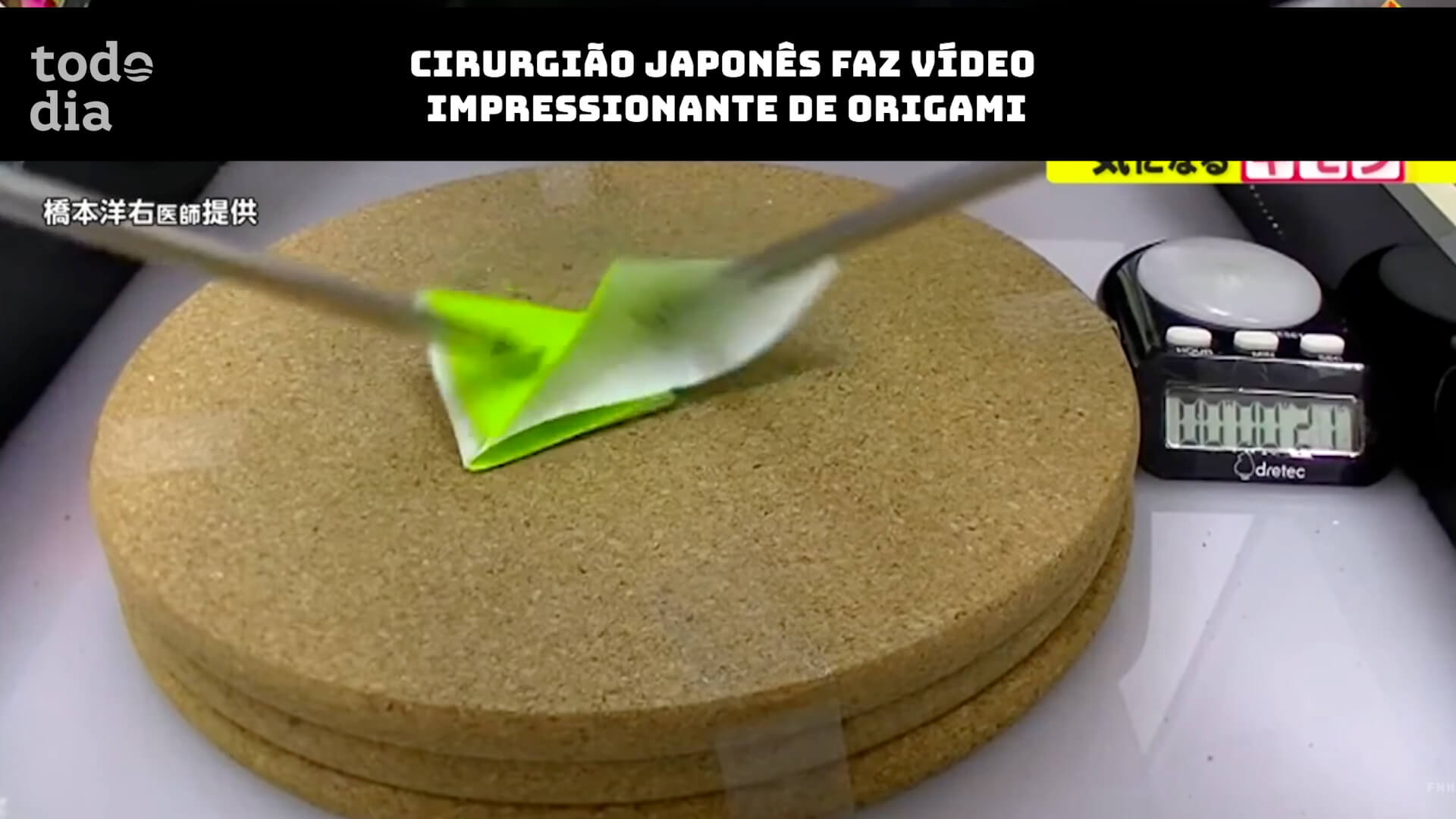 Cirurgião japonês faz vídeo impressionante de origami 