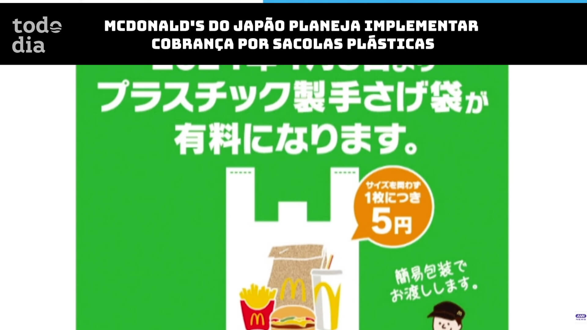 McDonald’s do Japão planeja implementar cobrança por sacolas plásticas 