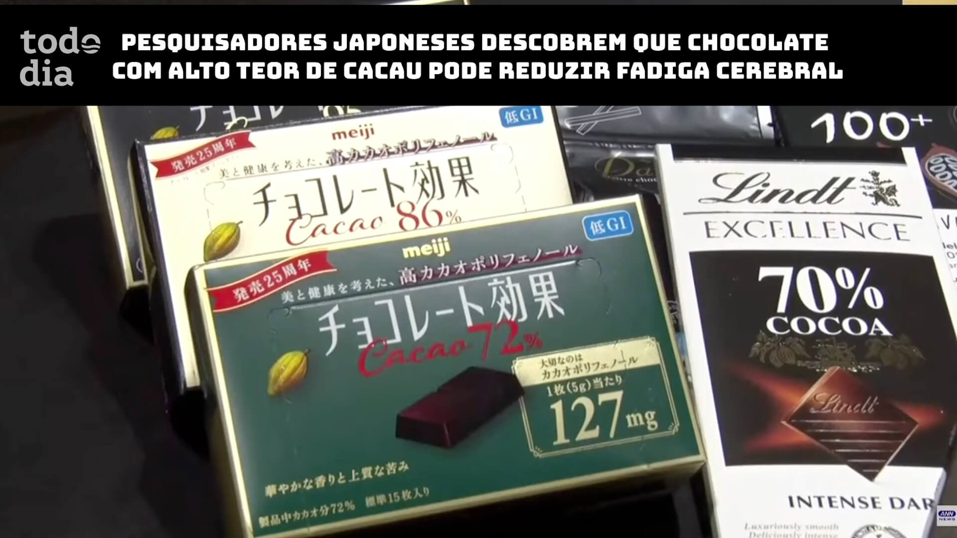 Pesquisadores japoneses descobrem que chocolate com alto teor de cacau pode reduzir fadiga cerebral
