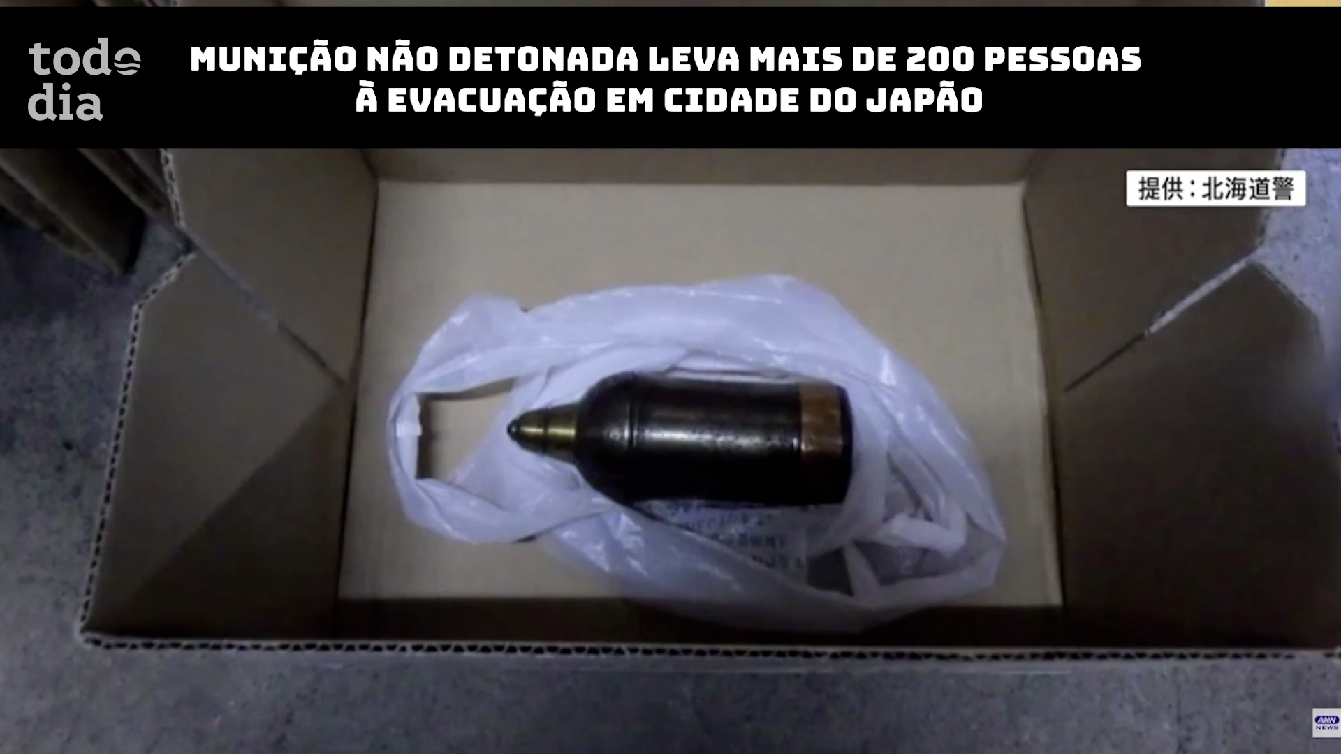 Munição não detonada leva mais de 200 pessoas à evacuação em cidade do Japão 