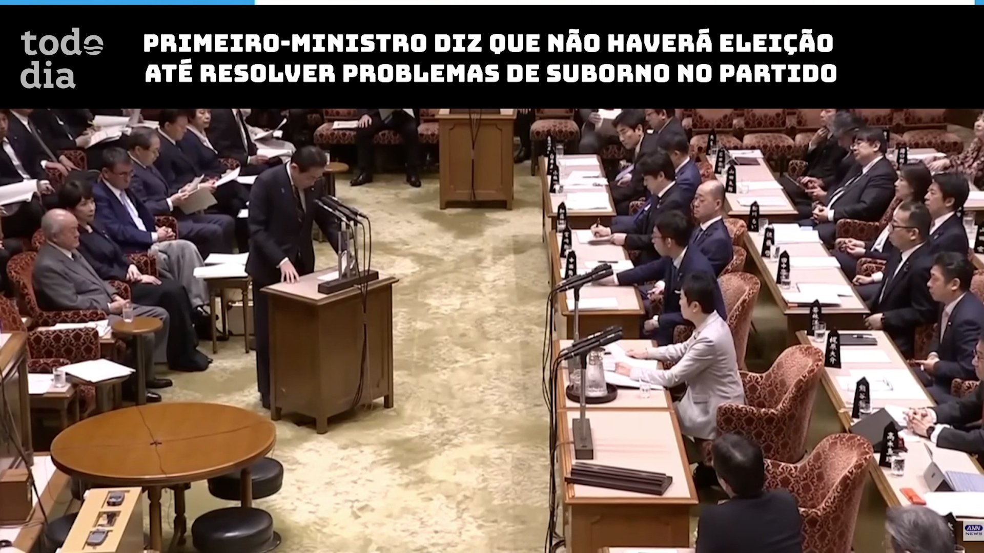 Primeiro-ministro do Japão diz que não haverá eleição até resolver problemas de suborno no Partido