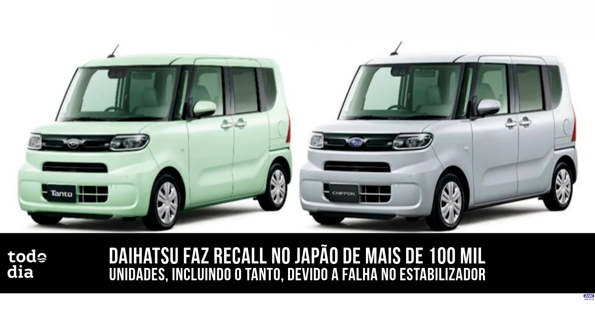 Daihatsu faz recall no Japão de mais de 100 mil unidades, incluindo o Tanto, devido a falha no estabilizador