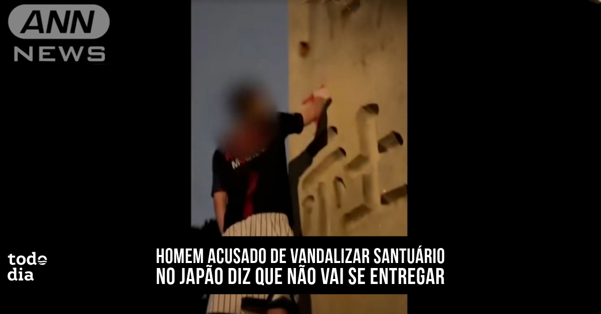 Homem acusado de vandalizar santuário no Japão diz que não vai se entregar 