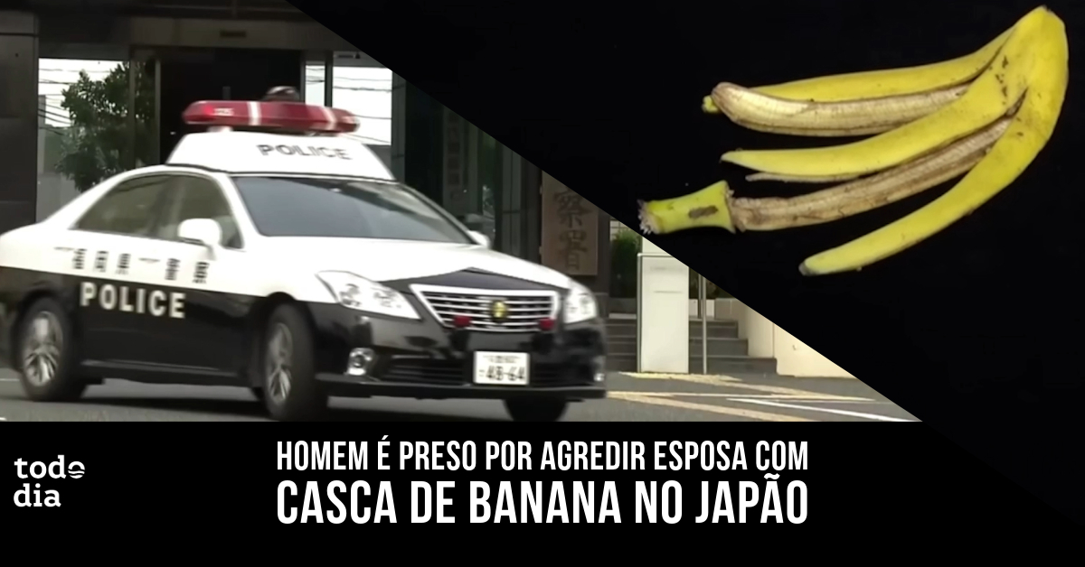 Homem é preso por agredir esposa com casca de banana no Japão 
