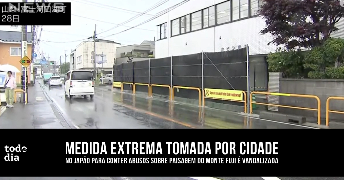 Medida extrema tomada por cidade no Japão para conter abusos sobre paisagem do Monte Fuji é vandalizada
