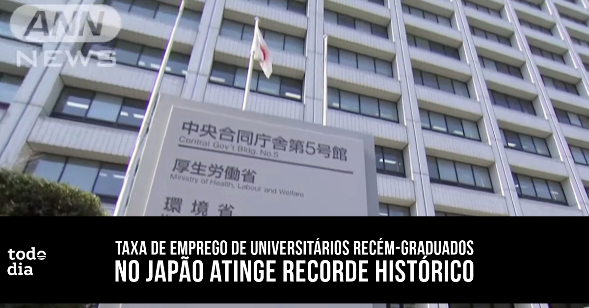 Taxa de emprego de universitários recém-graduados no Japão atinge recorde histórico
